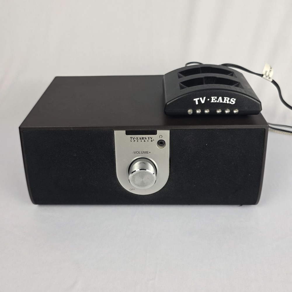 TV Ears TV Speaker 10380 with Transmitter 10341 Wireless Audio System Black